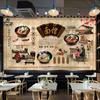 Papel Tapiz Decorativo para Tienda de Fideos 8D Shaanxi Decoración Papel Tapiz de Fideos Fondo de Pared de Fideos Shaoni Tela de Pared Decorativa Mural Decorativo Las Ocho Maravillas
