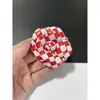Tela de Microfibra Estampada Elegante de 6.6cm Flor Camelia Flor Pequeña Fragante Joyería Flor para Zapato Broche de Solapa Pinza para el Cabello Broche
