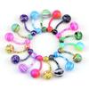 Joyería de piercing color copo de nieve transfronteriza moda Joker clavo de nariz clavo de labio anillo de ombligo pintura AliExpress venta caliente