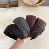 Diadema Ancha Estilo Retro de Lunares Diadema Alta para la Parte Superior del Cráneo Accesorios para el Cabello para Salir y Viajar Pinza para el Cabello Accesorios para el Cabello Mujer Coreano Sensación de Alta Gama
