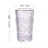 Copo de Vidro para Beber Estilo Japonês Padrão Geleira Feminino Doméstico Transparente para Chá Vinho Leite Bebidas Cerveja Suco
