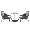 Conjunto de Mesa de Centro e Cadeiras de Rattan para Exterior Três Peças Pátio Jardim Ar Livre Varanda Lazer Corda Cadeira Sofá Individual