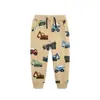 Pantalones Nuevos de Otoño para Niños con Estampado de Dibujos Animados de Coches y Patrón Bordado, Soporta Procesamiento Personalizado OEM con Imágenes y Muestras Proporcionadas