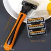 Barbeador Manual Premium com Lâminas de 3 Camadas para Homens, Barbeador Descartável Portátil, Atacado para Exportação