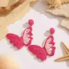 Pendientes Florales Grandes de Rafia Estilo Vacacional Junto al Mar Populares de Lujo Ligero Pendientes de Estrella de Mar Pendientes Elegantes de Nicho