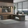 Mesa e cadeira de escritório de luxo leve combinação moderna simples mesa de presidente chefe sala de líder móveis de ponta mesa grande de gerente