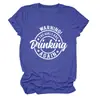 ¡Advertencia! Camiseta Informal de Manga Corta con Cuello Redondo para Mujer, Comercio Exterior Transfronterizo de Ebay Europeo y Americano, Amazon