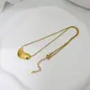 Corrente de Colar Ins Europeia e Americana de Nicho de Alta Qualidade Corrente de Clavícula para Casal com Pingente de Semente de Acácia Estilo Minimalista da Moda