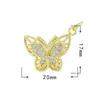 Accesorios para joyería DIY colgante de circonita microincrustada accesorios para collar serie Mariposa Libélula baño de oro de 18 quilates