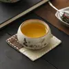 Taza de Té de Conejo Lindo para la Buena Suerte Beige Horno Ru Taza de Maestro Juego de Té Kung Fu Taza de Té Tazón de Té Personal Taza de Té de Cerámica