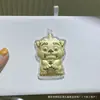 Chaveiro de Ouro Puro 999, Chaveiro Moderno e na Moda, Pingente para Bolsa de Celular de Desenho Animado, Disponível para Atacado