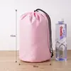 Bolsa de Nylon a Cuadros con Cordón Bolsa Cilíndrica con Cordón Bolsa de Almacenamiento para Chaqueta de Plumas Bolsa con Cordón Bolsa Organizadora de Viaje Bolsa de Empaque