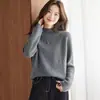Nuevo Suéter Grueso Suelto de Color Sólido Estilo Coreano Otoño/Invierno 2026 con Cuello Medio Alto para Mujer