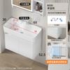 Baño Tamaño Pequeño Gabinete de Baño Balcón Cerámica Lavabo Todo en Uno Espacio Aluminio Espacial Mesa de Lavado Espacio Pequeño Mini Mesa de Lavado