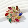 Broche de Bauhinia Totalmente Ecológico para Mujer, Exquisita Guirnalda de Corsage de Alta Gama Resistente Incrustada de Diamantes Pin para Accesorios de Ropa