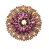 Broche de Girasol Retro Aleación Ropa de Mujer Corsage Decorativo Incrustado con Pedrería Pines Fijos Accesorios
