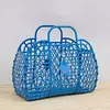 Cesta de Almacenamiento Hueca de Plástico para Artículos de Tocador de Baño, Cesta Portátil Hueca para Verduras de Supermercado, Cesta de Lavandería Suave Portátil, Cesta Colgante