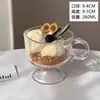 Estilo Coreano Estilo Ins Tazón de Vidrio Rayado Transparente Simple Frutero Ensaladera Pequeño Tazón Doméstico Tazón para Helado Postre