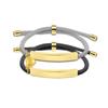Pulsera de marca de acero inoxidable Moda europea y americana tejida a mano material en blanco amor magnético acero inoxidable pulsera de pareja