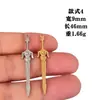 Espada de Acero Inoxidable Transfronteriza Cetro Colgante de Pistola Artificial Chapado en Oro Material para Pulsera Llavero Joyería Hecho a Mano
