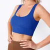 Camiseta Deportiva sin Mangas de Espalda en I con Copas Fijas para Mujer con Almohadillas en el Pecho, Ropa de Yoga, Ropa Interior, Top de Fitness para Pilates Yoga