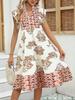 Vestido de Verão Feminino para Comércio Exterior da Amazon 2025, Vestido de Manga Fluida, Vestido Elegante e Moderno em Estilo Workwear para Mulheres