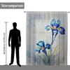 1 Peça Tela de Janela com Padrão Floral Impressão Digital 3D Venda Direta da Fábrica Decoração de Quarto Sala Tela de Cortina Floral com Furos para Haste