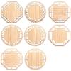 Nuevos Accesorios para Pasteles Estilo Nacional Chinoiserie Recortes de Virutas de Madera Estilo Escandinavo Posavasos de Madera Posavasos de Té para Cocina Base para Tazón DIY