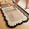 Tapete de Chão Absorbente de Secagem Rápida de Terra de Diatomáceas Estilo Desenho Animado para Banheiro Doméstico Interno, Tapete Antiderrapante Resistente à Sujeira para Entrada de Banheiro