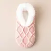 Calcetines de Piso Invierno Adulto con forro polar Engrosados Cálidos Zapatos y Calcetines para Mujer Hogar Antideslizantes Calentadores de Pies Calcetines para Pies Zapatos y Calcetines de Lana de Cordero