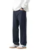 Moda Masculina Fengshe / Lançamento Primavera e Outono 2026 Novas Calças Casuais Masculinas de Corte Reto Pequeno, Calças com Cintura Elástica, Calças Sociais Masculinas