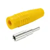 Soquete Banana de 4mm, Conector Banana Fêmea de Cobre Niquelado, Soquete de Mangueira Flexível, Conector de Alta Corrente Soldável e Rebitável