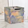 Bolsa de Tote con Pintura al Óleo de Flores Bolsa de Regalo Bolsa de Regalo Cuadrada Bolsa para Empaquetar Ramo de Floristería Bolsa de Regalo para el Día de San Valentín En Stock