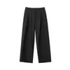 Moda Otoñal Simple Caída de Tela Pantalones Rectos de Gama Alta Estilo Coreano para Hombre Modernos Sueltos Versátiles Casuales Pantalones Largos Modernos