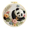 Kit de Bordado de Panda Gigante Perezoso y Acostado Decoración de Sala de Estar Ins Nórdica Transfronteriza Arte de Pared Hecho a Mano DIY Fabricante Venta al por Mayor