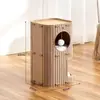 Vila de Gato Doméstico, Casa de Gato Resistente ao Desgaste de Feltro, Estrutura de Escalada Quente Multicamadas para Todas as Estações com Placa de Arranhar de Pelo Pegajoso
