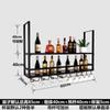 Recepción de bar estilo industrial colgador estante para vinos estante colgante restaurante colgante de pared mueble para vinos soporte para copas de vino boca abajo