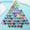 Tampões de Olho Criativos para Bonecas Feitos Sob Medida de Fábrica com Textura de Cristal e Padrões Coloridos Impressos, Acessórios de Decoração para Bonecas DIY Feitos à Mão