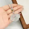 Colgante de Candado Ruyi Ojo de Gato de Vidrio Multicolor Nube Candado de Seguridad Cordón para Mujer Nuevo Estilo Chino Estilo Nacional Collar