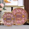 Estilo Europeo Entrada Lujo Estilo Palacio Medusa Porcelana Hueso Borde Dorado Plato de Cena Plato Occidental Taza de Café y Platillo Juego Taza de Café de Lujo