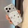Adecuado para funda de teléfono iPhone 17, Modelo nuevo, A prueba de golpes con soporte, Cobertura completa para cámara Apple 16 Pro, Patrón de tinta salpicada con estrellas