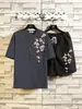 Conjunto Esportivo Casual Masculino de Verão Camiseta de Manga Curta Shorts Conjunto de Duas Peças Solto Respirável Estilo Chinês Par Conjunto Completo