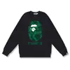 Marca de moda transfronteriza de comercio exterior BAPE sudadera con capucha de punto para hombre, otoño e invierno, manga larga, estampado de letras, holgada, cuello redondo