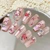 Tabletas de uñas portátiles de fototerapia hechas a mano Puras Conejo Rococó Rosa Dulce Unicornio Parche de uñas al por mayor