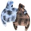 Sudadera con Cremallera de Alto Grado Hecha a Mano con Degradado Tie-Dye Desgastado para Comercio Exterior Europeo y Americano para Hombres y Mujeres, Mismo Estilo Marca de Moda