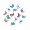2 Colgantes de Mariposa con Bloques de Color Estampados de Gota de Aceite de Colores 15 Colores Populares para DIY Hecho a Mano Collares Pulseras Accesorios de Joyería