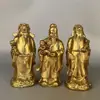 Tres Inmortales de Cobre, Fortuna de Cobre, Suerte y Longevidad, Artesanías de Cobre Decoraciones para el Hogar