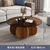 Mesa de Centro para Sala de Estar, Lujo Ligero Moderno Sala de Estar, Pequeña Mesa de Centro Redonda de Placa de Roca para Hogar, Tendencia Ins Minimalista para Balcón