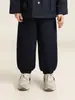Conjunto de Mezclilla Elegante para Niños Wulibu Primavera y Otoño Chaqueta con Bordado de Gato para Niños Pantalones Jogger Holgados