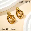 Aretes Colgantes para Mujer de Acero Inoxidable al por Mayor con Chapado en Oro de 18K PVD Son Frescos y Versátiles para el Verano.